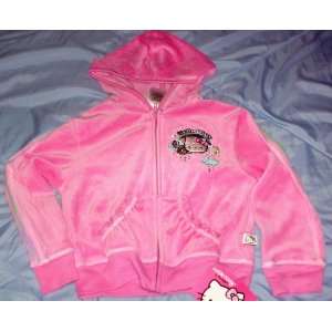  Childs Pink Plush Hello Kitty Hoodie Jacket Extra Small 