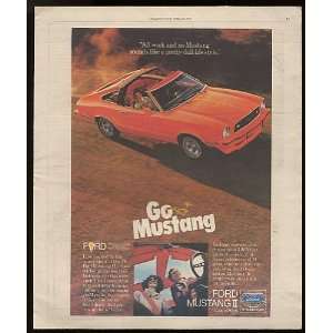  1978 Ford Mustang II T Roof Convertible Print Ad (8654 