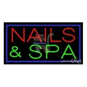  Nails & Spa LED Business Sign 17 Tall x 32 Wide x 1 