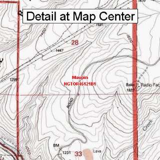USGS Topographic Quadrangle Map   Maupin, Oregon (Folded/Waterproof 