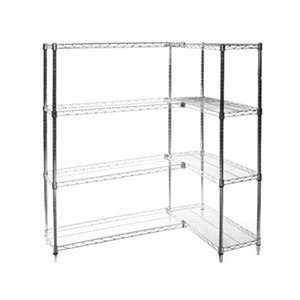   Chrome Wire Shelving Add On Unit with Four Shelves