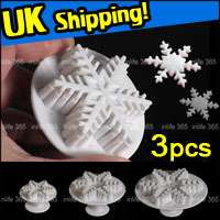 Cookie Mould Cake Icing Snowflake Plunger Cutter 雪花  