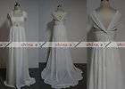   White Dual Straps Beaded Chiffon Column/Sheath Wedding Dress  
