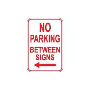  Parking Sign, 18 x 12   No Parking Between Signs Left v 