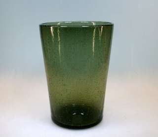Zylindrische nach oben etwas weiter werdende Murano Vase aus dunkel 