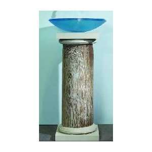  Bear Creek Glass Weathered Ivory Classic Vessel Pedestal 