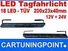 Blackline LED Tagfahrlicht TÜV 12V 24V R87 E 200x23mm