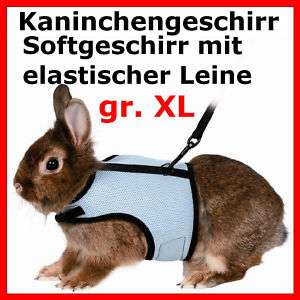 Hasenleine Kaninchen Kleintier Garnitur Softgeschirr XL  