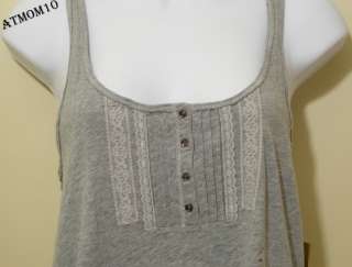NWT Hollister women Lobster Point Tank Top Gray S M  