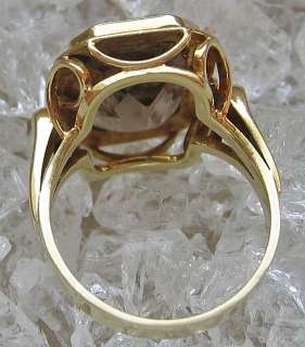 Antikringe 14kt 585 Gold Ring Goldringe mit Rauchtopas Topas Topasring 