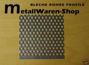 Lochblech Aluminium ca. 100 x 100 x 1 mm Lüftungsgitter  