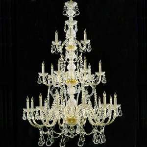 Crystorama Clear Italian Crystal Chandelier 12 Lights   Polished Brass 