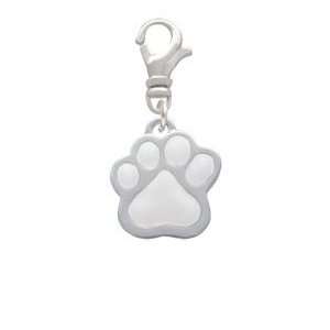  Large White Paw Clip On Charm Arts, Crafts & Sewing