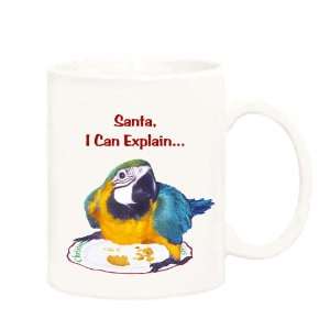  Blue and Gold Macaw Christmas Mug 
