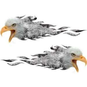  Inferno Bald Eagle Flames Gray   4 h x 12 w Everything 