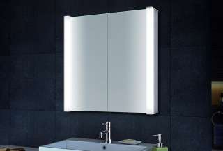 Lux aqua Design Alu Spiegelschrank Badspiegel mit Beleuchtung (72x75cm 