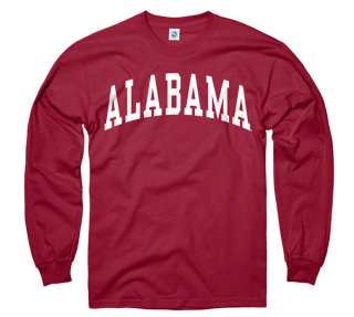 Alabama Crimson Tide Crimson Arch Long Sleeve T Shirt  
