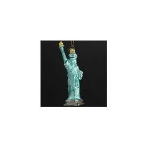  Pack of 8 Hand Blown Glass Statue of Liberty Christmas 