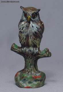 Beautiful Vienna Bronze Owl Marked Geschutzt  