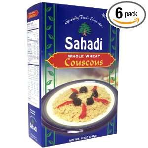 Sahadi Whole Wheat Couscous, 12 Ounce Boxes (Pack of 6)  