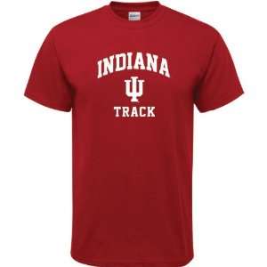  Indiana Hoosiers Cardinal Red Track Arch T Shirt Sports 