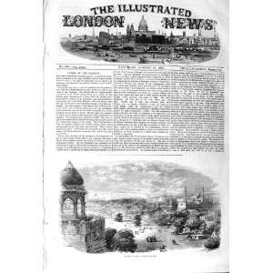  1857 VIEW CITY DELHI INDIA ELEPHANTS ARCHITECTURE