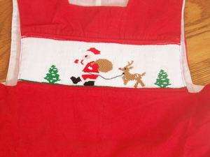 Smocked Boys Santa & Rudolph Longall Outfit Size 4 NEW  