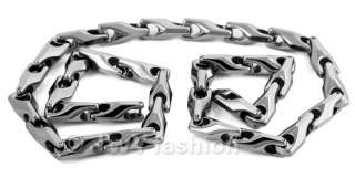   BIKER MENS Silver Tungsten carbide Necklace Links Chain vw0026  