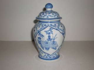 Seymour MANN Fine Porcelain China Blue STILL LIFE Urn  