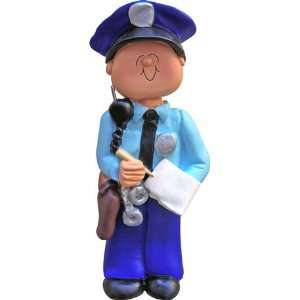  3211 Police Officer Male Personalized Christmas Ornament 