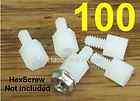 100   Nylon Plastic Hex 6/32 Standoff Screws   Standoffs Screw Spacer
