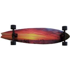  Paradise Old Map Bamboo Kicktail Longboard Sports 