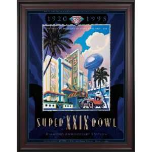   Super Bowl XXIX Program Print  Details 1995, 49ers vs Chargers