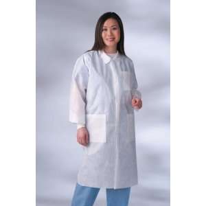   Lab Coats with Knit Cuffs   SMS Material   X Large, White   Qty of 30