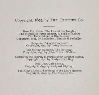 1894 THE JUNGLE BOOK First Edition RUDYARD KIPLING 1ST  