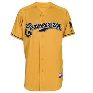 Milwaukee Brewers Authentic Cerveceros Cool Base Jersey Size 46 or 52 