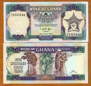 Ghana / Africa, 500 Cedis, 1993, P 28 (28c), aUNC  