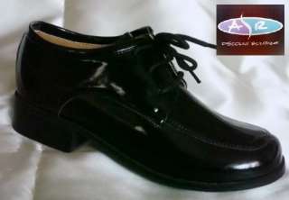 Toddler Boys Black Tuxedo Shoes Size 9 10 11 12 13  