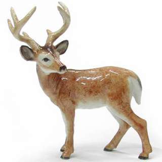   Rose Litte Critterz Deer Buck Miniature Porcelain Figurine Wee Animal
