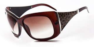   that has oversized lens and animal print frames for a stylish look