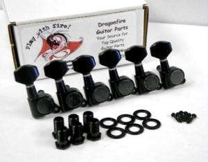 Guitar Tuners,Fits Fender,6 inline, Black, NEW  