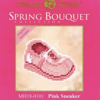 Pink Sneaker Bead Cross Stitch Kit Mill Hill 2010 Spring Bouquet 