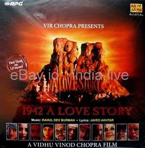 1942 A LOVE STORY   LP Record  Hindi Music (Free Ship)  