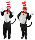 DELUXE Cat In The Hat Dr. Seuss Costume Kit Adult Men or Womens S M L 