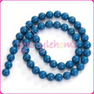 Strands 8mm Natural Blue Sea Coral Round Beads 16Inch  