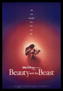 BEAUTY AND THE BEAST * 1SH ORIG DS MOVIE POSTER DISNEY  