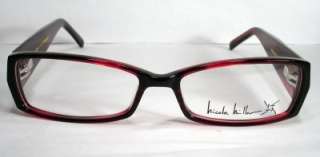 NICOLE MILLER Kashmir Red Women Eyeglass Frame new  