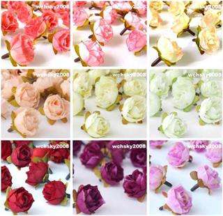 40pcs Multicolor Silk Flower Rose Head Wedding Party Decoration 1 