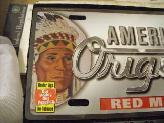 Red Man AMERICAN ORIGINAL Advertising Licence Plate  