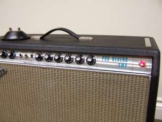 1968 FENDER PRO REVERB BLACK LINE AMP NEAR MINTCOVER FOOTSWITCH 